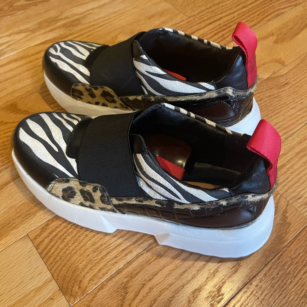 Leopard zebra fashion sneakers